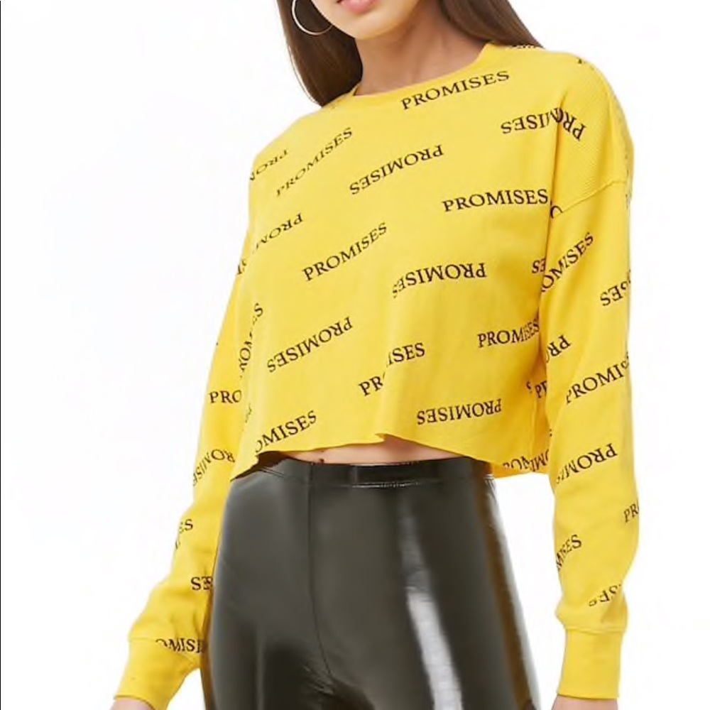 Yellow Promises Graphic Top